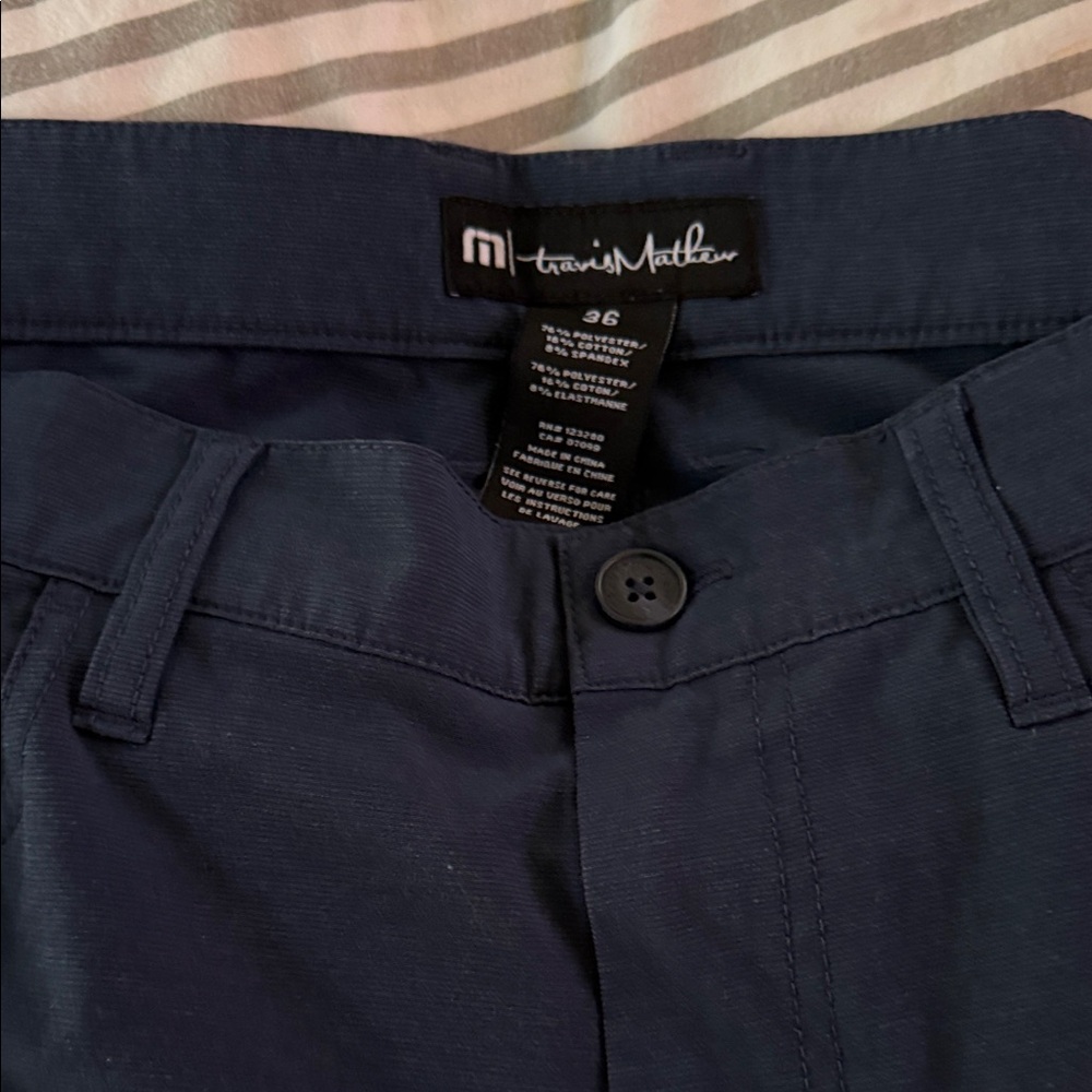 Travis Mathew Men's Dark Blue Chinos